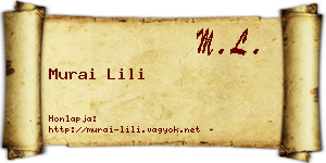 Murai Lili névjegykártya
