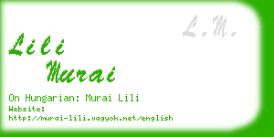 lili murai business card